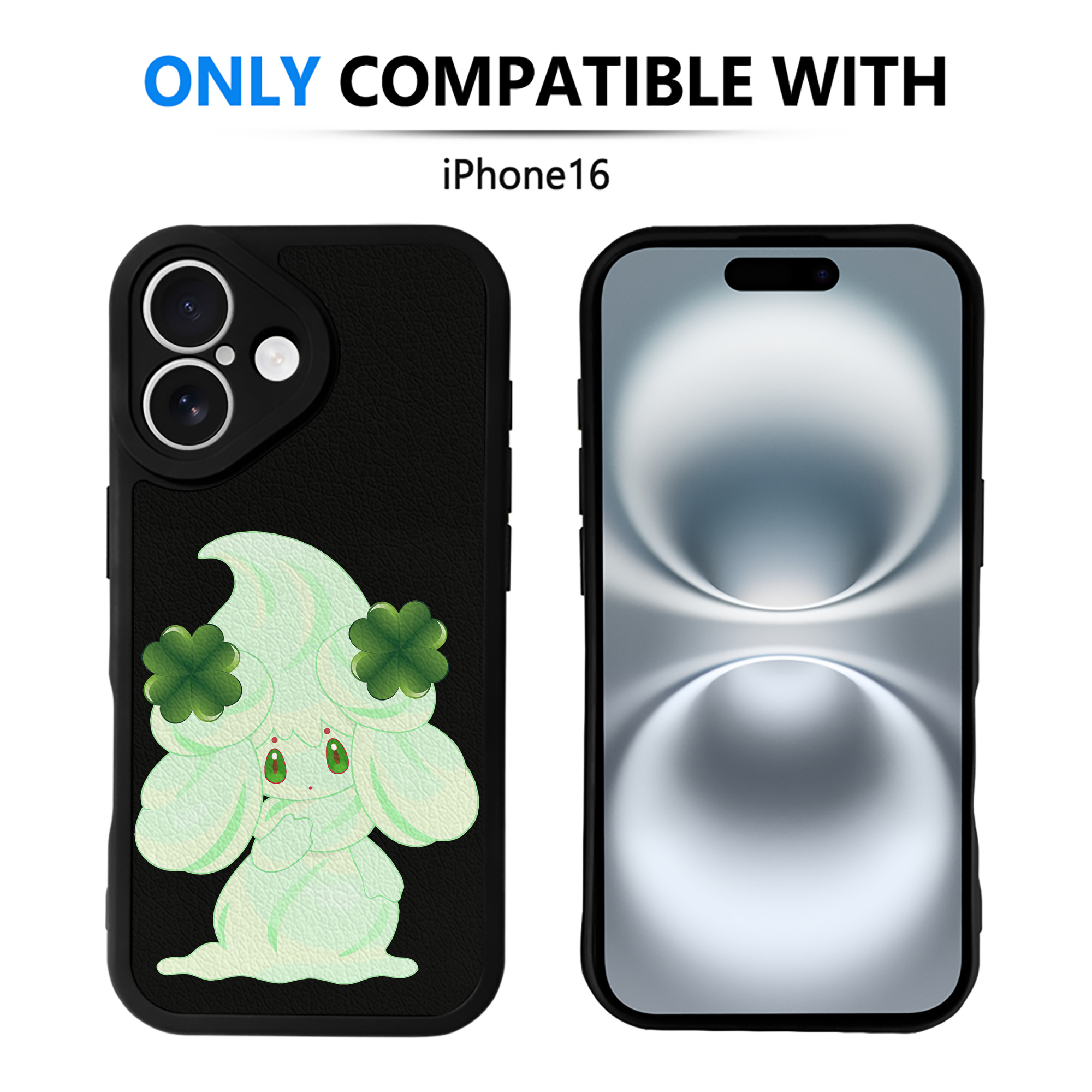 （画像用） ポケットモンスター Pokémon 【iPhone 16シリーズ対応】シリコンスマホケース（レザー調） 材質：シリコン